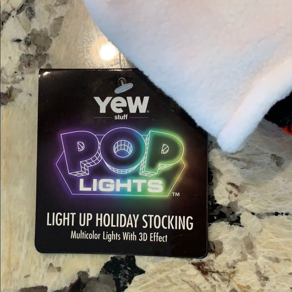Yew pop lights buffalo check stocking - Picture 4 of 6